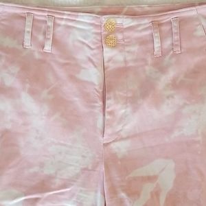 Anthropologie Pink Tie-Dye Cotton Pants